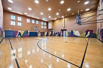 Indoor full-court basketball / sports court